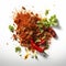 Bold And Spicy Layered Imagery Of Chili Peppers And Spices