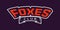 Bold sports font for fox mascot logo. Text style lettering for esport, fox mascot logo, sport team, college club. Font