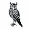 Bold Stencil Black And White Owl: Mythical Creatures Inspired By Folklore