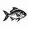 Bold Stencil Fish Silhouette Illustration For Websites