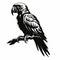 Bold Stencil Parrot Illustration: High Quality Vector Art