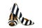 Bold striped high heels