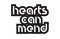 Bold text hearts can mend inspiring quotes text typography design