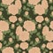 Bold vintage roses in a seamless pattern design