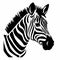 Bold Zebra Head Silhouette Svg Cutout Shape Clip Art