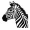 Bold Zebra Silhouette: Clean Design With Asymmetric Lines
