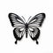 Boldly Black And White Butterfly Metal Wall Art