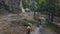 Bolechov, Ukraine - July 12, 2019: Motorcyclists rides on the forest roads