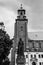 Boleslaw Chrobry Statue with Gniezno Cathedral Tower Clock