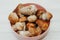 Boletus edulis in a bowl at home preparation for food consumption.