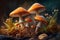 boletus mushroom boletus edulis mushrooms in the forest, Generative AI, fungi, woodland, nature, mycology, foraging