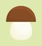 Boletus mushroom icon. Fungus vector illustration