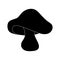 Boletus mushroom silhouette isolated on white background
