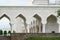 Bolgar, Republic of Tatarstan, Russia, June 2, 2023. The White Mosque built in 2012. Fragments of the architecture of