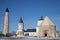 Bolgar, Tatarstan. Christianity and Islam together. Big Minaret Complex and Assumtion Church in ruins