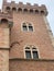 Bolgheri, Livorno, Italy. The Bolgheri Castle with tower, architectural details