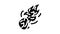 bolide burning glyph icon animation