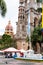 Bolivar Square and the historical Nuestra SeÃ±ora del Palmar cathedral in Palmira