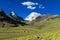 Bolivia Andes snow covered mountain