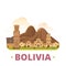 Bolivia country design template Flat cartoon style