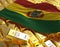 Bolivia flag on golden bars 3d concept illustration