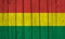 Bolivia Flag Over Wood Planks