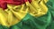 Bolivia Flag Ruffled Beautifully Waving Macro Close-Up Shot