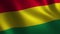 Bolivia flag waving 3d. Abstract background. Loop animation.