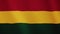 Bolivia flag waving animation. Full Screen. Symbol of the country.