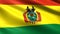 Bolivia flag, with waving fabric texture