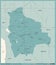 Bolivia Map - Vintage Detailed Vector Illustration