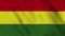 Bolivia national flag close up waving video animation