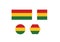 Bolivia national flag tricolor round shape