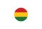 Bolivia national flag tricolor round shape