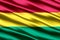 Bolivia realistic flag illustration.