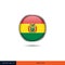 Bolivia round flag vector design.