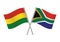 Bolivia and South Africa flags. Vector illustration.