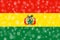 Bolivia winter snowflakes flag