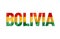 Bolivian flag text font