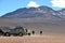 Bolivian lagunas in the andean mountain range