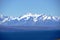 Bolivian lagunas in the andean mountain range