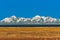 Bolivian mountains from peruvian Andes Titicaca Lake Puno Peru