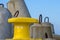 Bollard at a breakwater wall