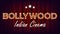 Bollywood Indian Cinema Banner Vector. Vintage Cinema 3D Glowing Element. For Cinematography Advertising Design. Retro