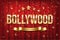 Bollywood indian cinema vector banner with text