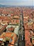 Bologna city from the top, Italy. History, time, art and beauty