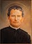 Bologna - Fine art portrait of Saint Don Bosco by P. Porporato (2008) in Dom - Saint Peters baroque church.