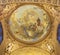 BOLOGNA, ITALY - FEBRUARY 3, 2020: The  fresco of St. Michaels war with Fallen angels in baroque church San Michele in Bosco by