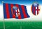 BOLOGNA, ITALY, YEAR 2017 - Serie A football championship, 2017 flag of the Bologna team