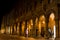 Bologna portico at night